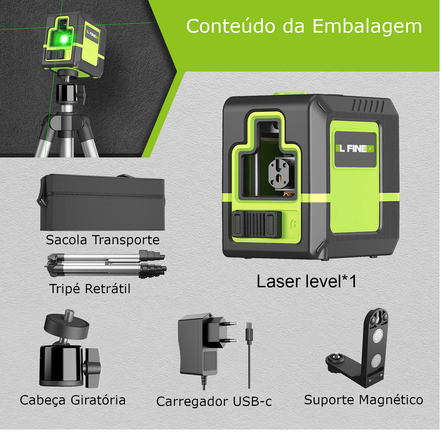 Nível de Laser Verde