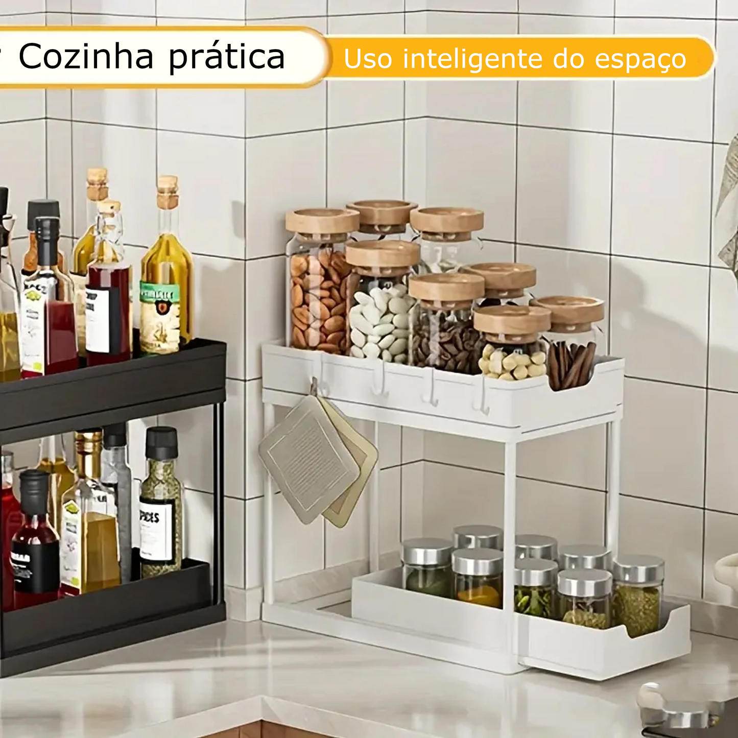 Prateleira de armazenamento multifuncional