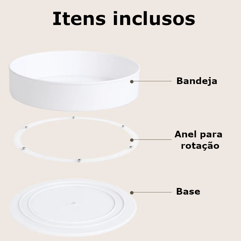 Organizador de armário giratório 360 graus