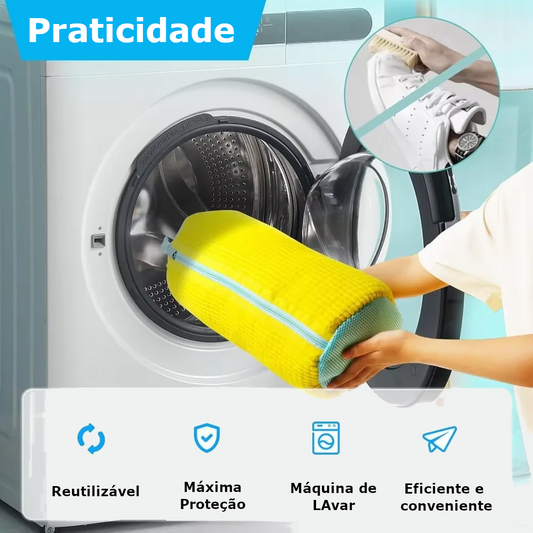 Bolsa para lavar sapatos acolchoada