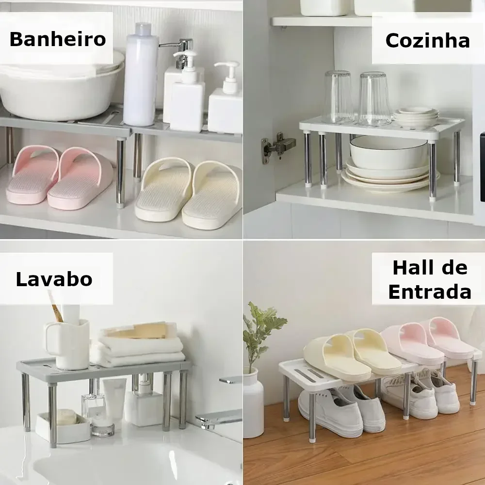 Prateleira retrátil multifuncional