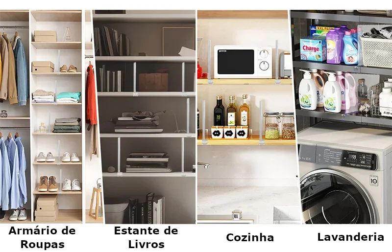 Prateleira transparente para armário