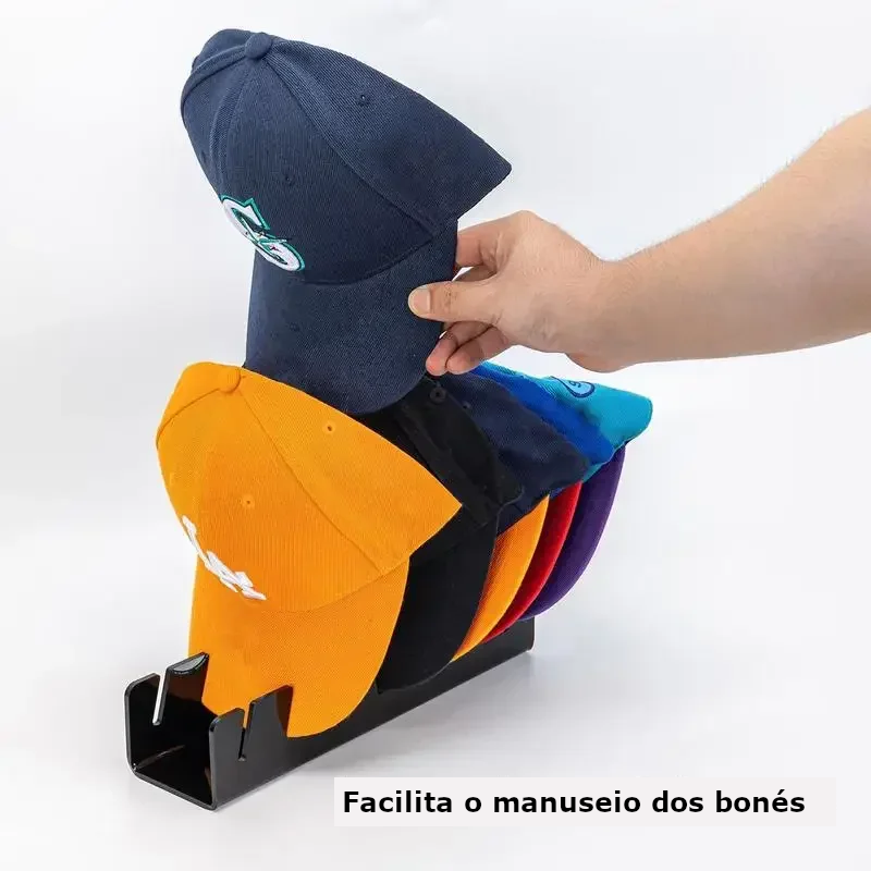 Organizador em acrílico para bonés