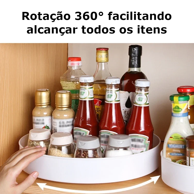 Organizador de armário giratório 360 graus
