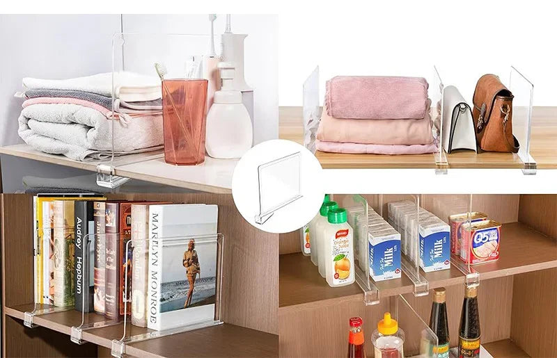 Prateleira transparente para armário