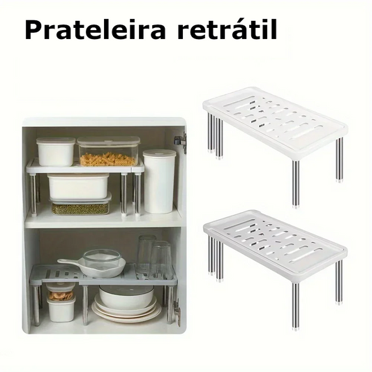 Prateleira retrátil multifuncional