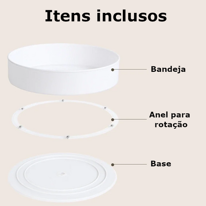 Organizador de armário giratório 360 graus