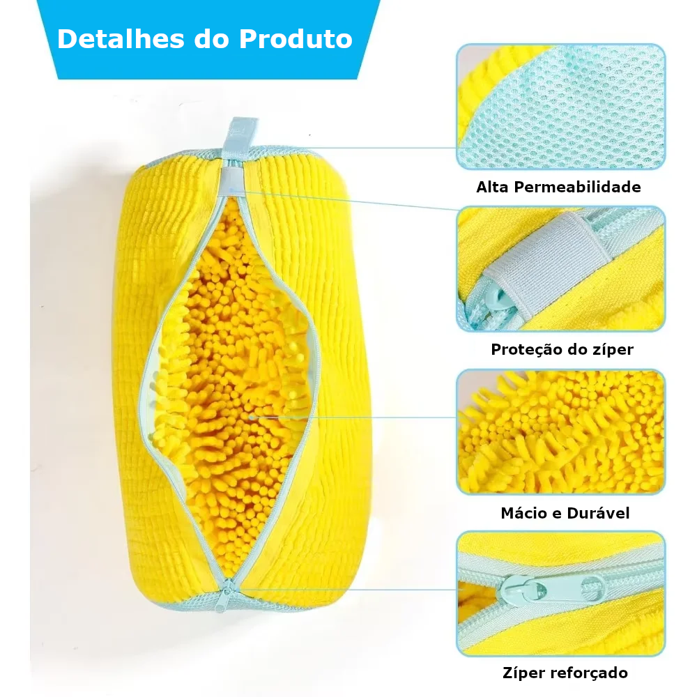 Bolsa para lavar sapatos acolchoada