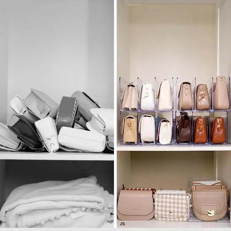 Organizador de bolsas em acrílico