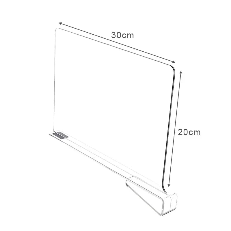 Prateleira transparente para armário
