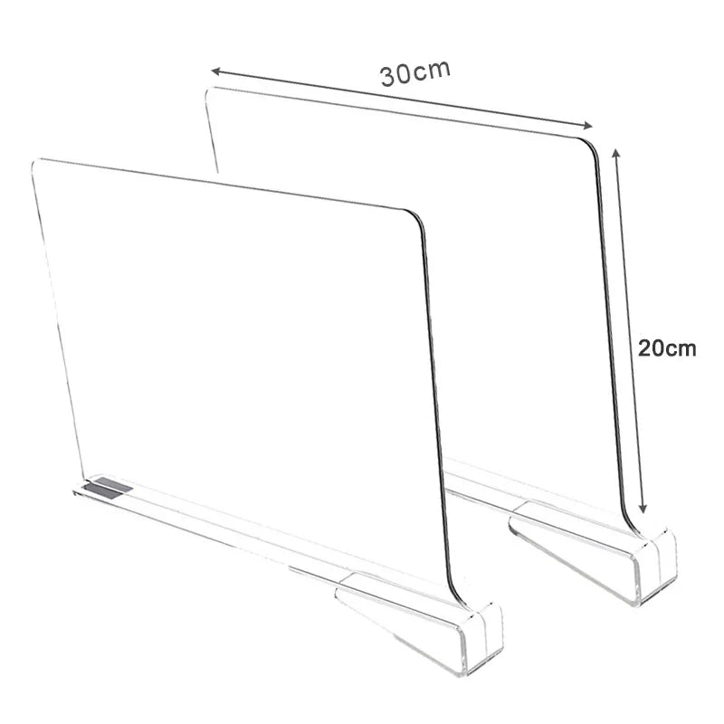 Prateleira transparente para armário