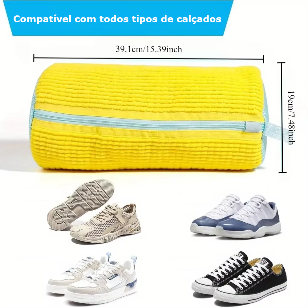 Bolsa para lavar sapatos acolchoada